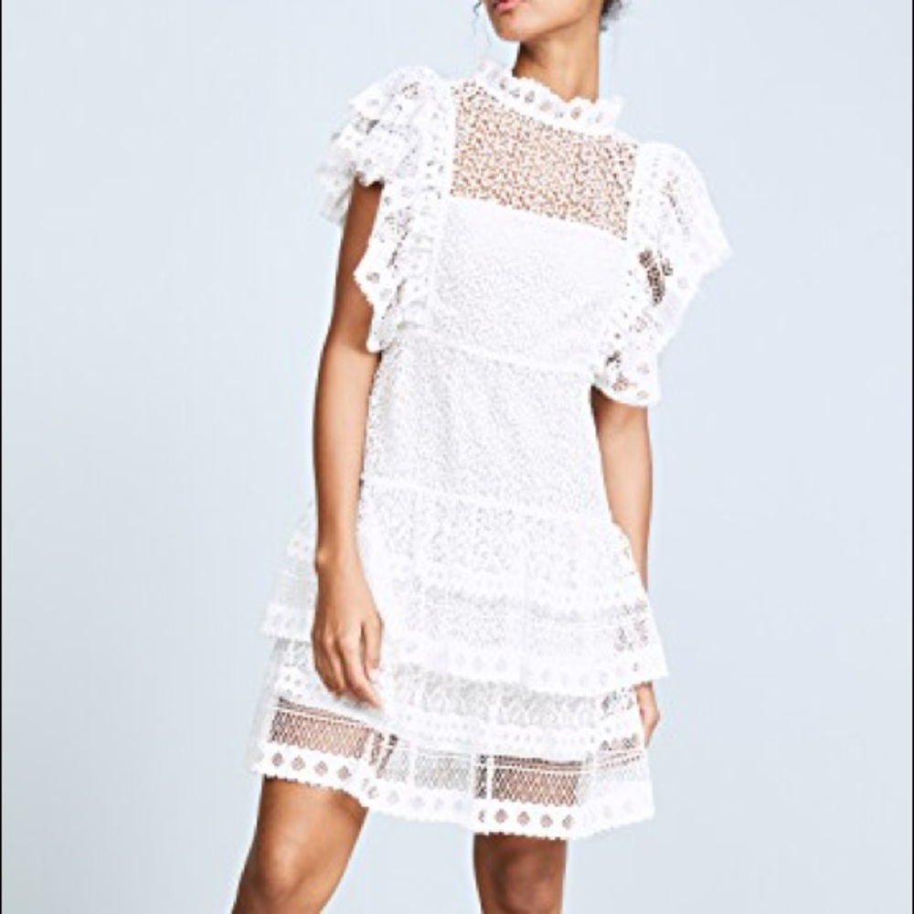 Anine Bing Tiered Lace Dress